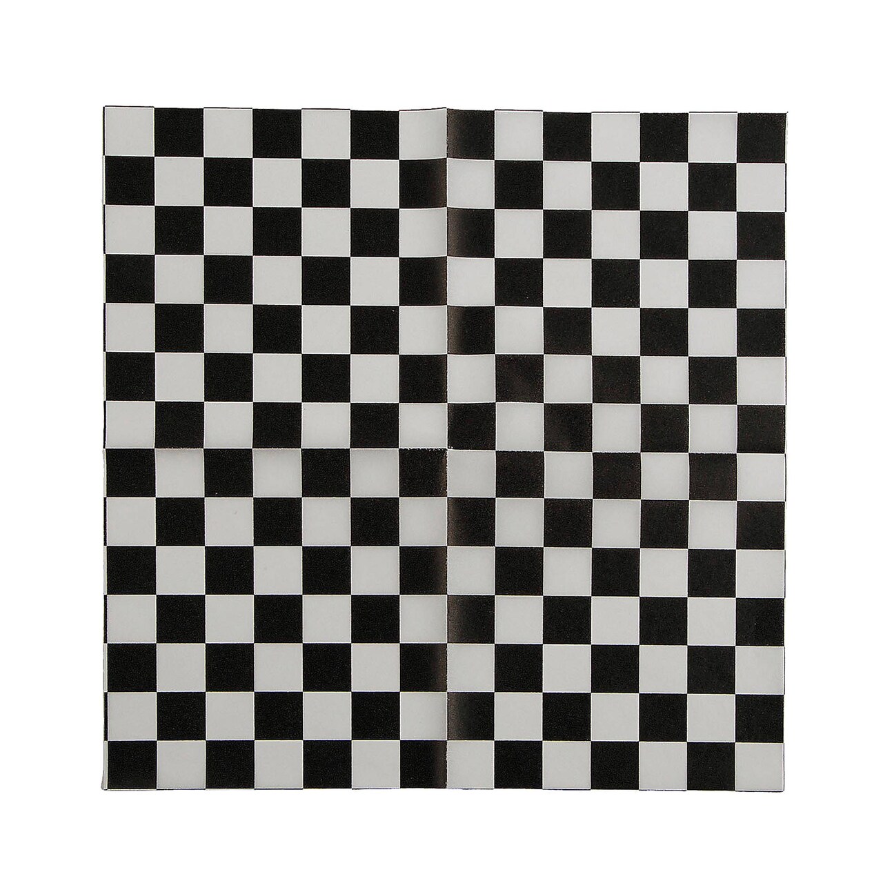 12" x 12" Black & White Checkered Food Basket Liners 12 Pieces
